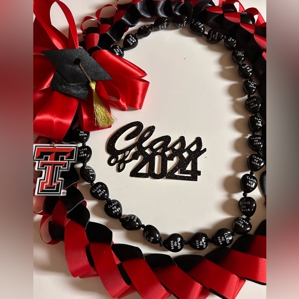 Graduation leis, custom-made designed with you in mind all colors all themes